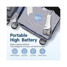 Water Flosser L9 Cordless 300ml Tank DIY Water Pick Rechargeable Oral Irrigator 4 Mode 360 Degree Rotating Nozzle 2000mAh Battery IP7 Waterproof White/Black - trắng - Xem 5