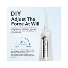 Water Flosser L9 Cordless 300ml Tank DIY Water Pick Rechargeable Oral Irrigator 4 Mode 360 Degree Rotating Nozzle 2000mAh Battery IP7 Waterproof White/Black - trắng - Xem 2