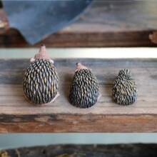 3入組妖精花園迷你刺蝟動物迷你人像,可愛的樹脂森林動物模型,林地盆景桌上裝飾 - 3pcs Hedgehog Set B - 查看 7