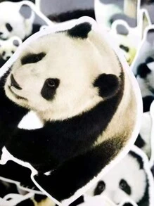 50 Hoa Gấu trúc Hình dán Internet Hình dán Ốp lưng & bao da điện thoại Máy tính xách tay Mũ sắt của lính Gấu trúc Miếng dán chống thấm nước - Đen và trắng - Xem 12