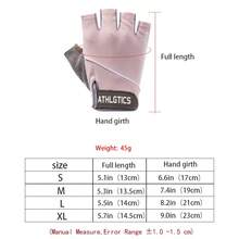 1對男女款半指運動手套,適用於健身啞鈴運動,掌心坡緩衝,透氣舒適,防滑耐磨,空心透氣,輕薄舒適 - 粉色 - 查看 2