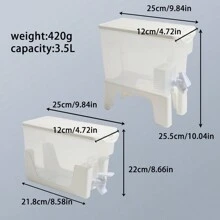 Home Plastic Water Dispenser With Faucet And Fruit Infuser, Refrigerator Cold Juice Lemon Flavoured Water Dispenser - White - View 2