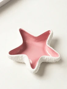 Pink Ceramic Jewelry Plate, Nordic Style Shell Decoration Small Accessories, Suitable For Desktop Foyer Key Storage Tray, Office Desk, Household, And Girl's Room - Pink - View 5