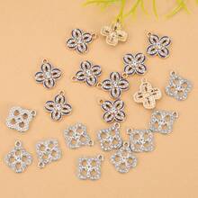 10入組流行時尚 Cubic Zirconia 三葉草白金珠寶套裝,可搭配任何服飾 - 彩色 - 查看 6