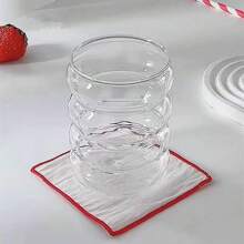 Set de 1-2-4 tazas de vidrio espiral de 350ml y 500ml, tazas de vidrio de borosilicato alto para café con hielo, té con leche, jugo y bebidas, tazas con diseño de oruga, aptas para matcha, té, leche, bebidas frías, jugo, aplicables para el regreso a la escuela y las temporadas de invierno/verano