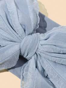 3pcs/Set Children Hair Accessories, Big Bowknot Nylon Headband And Chiffon Hair Ties For Girls - Multicolor - View 3