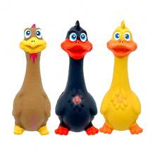 1 Máy Tính La Hét Gà/Vịt Thiết Kế Cao Su Chó Nhai Đồ Chơi, kêu rít Chó Mài Răng Đồ Chơi Dành Cho Thú Cưng S/M - Nhiều màu - Xem 9