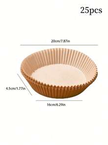 25/50/100片裝一次性空氣炸鍋襯墊(圓形/正方形/長方形),廚房配件,防黏羊皮紙,防油防水,適用於烤箱和空氣炸鍋空氣炸鍋廚房空氣炸鍋襯墊空氣炸鍋紙空氣炸鍋紙盒 - 棕色 - 查看 15
