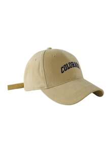 1pc Women's Baseball Cap With Wide Brim And Deep Crown, Baseball Cap, Simple Color And Fashionable Design, Suitable For Daily Wear, Commuting, Parties And Makeup Matching Street - Beige - View 3