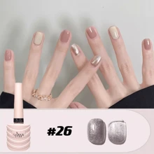 MISS SHAKA 2024新款Slouchy凝胶指甲油无底漆密封层3合1套穿凝胶流行白色光疗灯美甲 - 彩色 - 查看 36