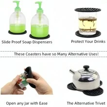 1 Máy Tính Mềm Silicon Đen Đế Lót Ly Có Giá Đỡ Chống Trơn Trượt Chống Dính Chịu Nhiệt Uống Đế Lót Ly Cho Bàn cà Phê Ly Rượu Cốc - Nhiều màu - Xem 8