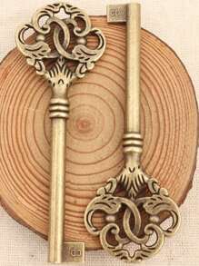 5pcs/Pack 3.1*8.8cm Antique Alloy Large Key Shaped Pendant For Necklace/Key Chain Diy Jewelry Making