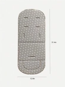 Gray Star Print Baby Stroller Seat Cushion - Grey - View 6