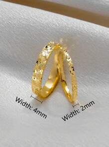 1Pc Sparkling Unique Cutting Design 925 Silver Couple Rings Plating 18K Gold Women Rings For Wedding And Daily Wear