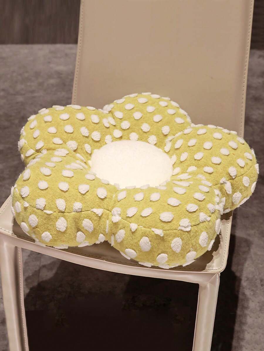 1 Miếng Phong cách ins Chấm bi Cái đệm Với Sang trọng Thiết kế hoa , Đệm ngồi Đối với Sofa , Tròn Gối Đối với Phòng khách , Ô tô/xe hơi Chỗ dựa lưng - màu xanh lá - Xem 1