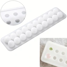 Molde de silicona para colgante, molde de silicona redondo, para hacer collares, pulseras y joyería, con 20 cavidades huecas