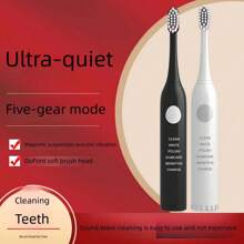 1pc Electric Toothbrush USB Rechargeable Rotation Clean Teeth Adult Teeth Brush Electric Tooth Brush With 5 Extra Replacement Heads,Red - Red Rechargeable - 5 Toothbrush Heads [9000 Rpm] - View 8