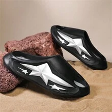 夏季男女款拖鞋,厚底運動海灘涼鞋,具有防滑耐磨設計 - 黑色 - 查看 1