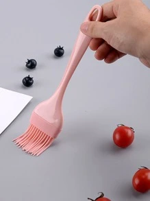 3pcs Silicone Oil Brush & Spatula, Pink Cream Spatula, For Baking Back To School - Pink - View 5