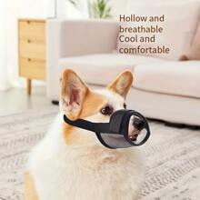 Muselière respirante pour chien, installation rapide avec sangle réglable, couvre-bouche doux anti-morsure et anti-aboiement pour animal de compagnie, muselière réglable pour chien