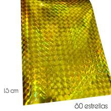 Estampas en forma de estrella / pegatinas de estrellas / Stickers 2 planillas de estrellas - Dorado - Ver 2