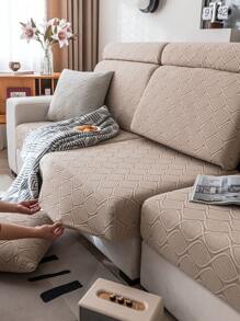 1 件花卉图案 3D 沙发套，荷叶边欧式多功能沙发裙，ins 美学沙发装饰，宠物友好，可机洗，适用于 1/2/3/4 座沙发和带扶手的 L 型沙发 - 棕色 - 查看 7