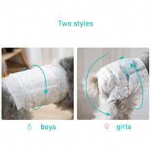 1 件狗尿布，变色卫生巾，母狗内裤，10 件/包小狗尿布 - 藍色 - 查看 9