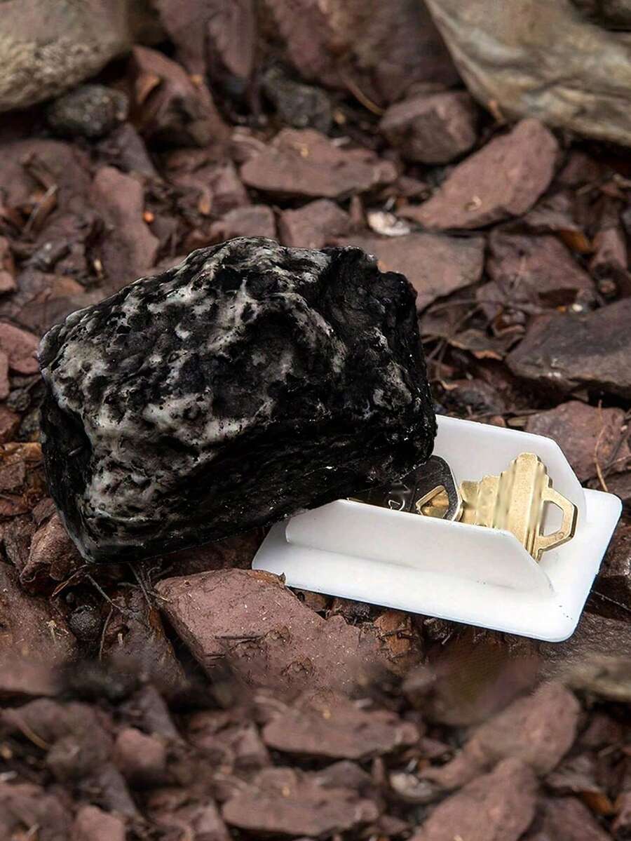 1 cái Ẩn giấu Spare Chìa khóa Fake Rock , Màu xám Ngụy trang đá Chuyển nhượng An toàn , Thích hợp Đối với Ngoài trời Sân vườn Hoặc Sân trong An ninh Chìa khóa