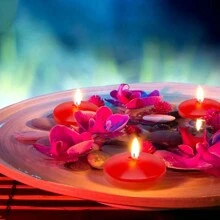 6/10/16 chiếc/Bộ Nến Nổi Nhỏ Cho Đám Cưới, Tiệc Sinh Nhật, Tiệc Tắm, Hẹn Hò, Bữa Tối (Đỏ) Halloween, Ma Quái, Mùa Thu, Lễ Hội, Ngày Lễ Giáng Sinh, Mùa Đông, Ngày Lễ, Lễ Hội, Trang Trí Phòng, Quà Tặng - Đỏ-16 chiếc - Xem 6