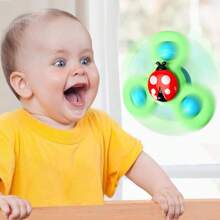 3pcs Baby 1-2 Years Old Sucker Rotary Toy Busy Worm Spinner To Calm Restless Emotions Featuring Colorful Sensory Toys Suitable For Highchairs/Tables/Windows/Travel
