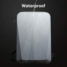 resilver 防盜防水ABS+PC硬殼筆電背包，帶USB充電口的城市薄背包，適用於15.6英寸電腦袋，帶TSA鎖的度假學校夏季通勤商務休閒黑色個性化禮物，適用於爸爸丈夫男朋友旅行背包父親節禮物大學書包新生入學用品多功能宿舍大學 - 黑色 - 查看 8