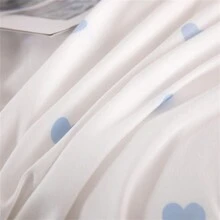 1入組單人床心形印花被套,透氣柔軟,舒適 - 淺藍色 - 查看 8