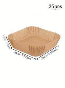 25/50/100片裝一次性空氣炸鍋襯墊(圓形/正方形/長方形),廚房配件,防黏羊皮紙,防油防水,適用於烤箱和空氣炸鍋空氣炸鍋廚房空氣炸鍋襯墊空氣炸鍋紙空氣炸鍋紙盒 - 棕色 - 查看 17