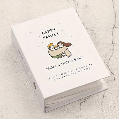 1本家庭紀念相簿，適合4x6照片，50頁100個紀念相簿，可愛的嬰兒相簿