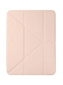 Caja De Acrílico Compatible Con Ipad Con Soporte De Lápiz Y Diseño Simple - Rosa - Ver 1