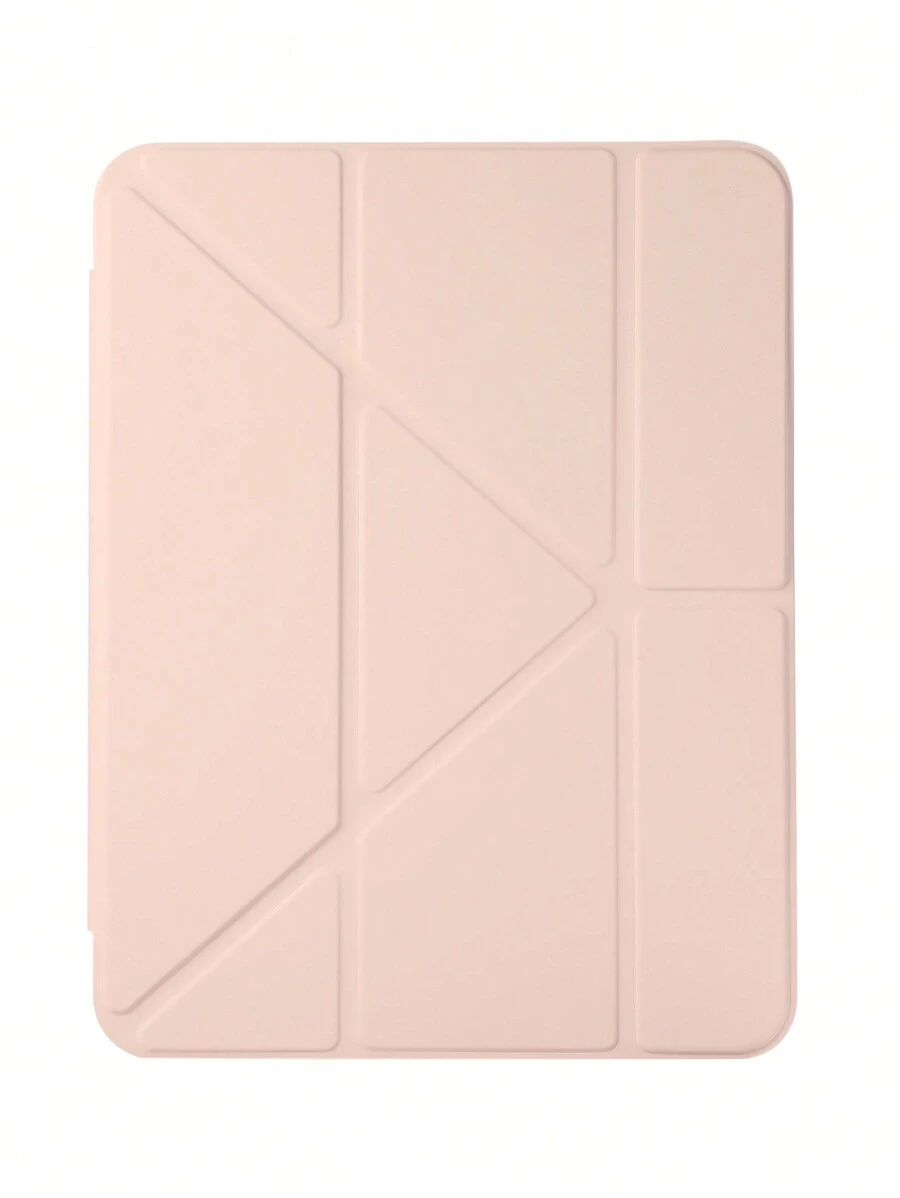 Caja De Acrílico Compatible Con Ipad Con Soporte De Lápiz Y Diseño Simple - Rosa - Ver 1