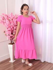 Young Girls Dresses - Baby Pink - View 2