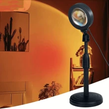 1pc Sunset Lamp, 16 Colors Sunset Projection Lamp With Remote, Sunset Lamp Projection, Romantic Sunset Projector, Rainbow Projection Night Light, Sunset Lamp Color Changing, Lamp For Girlfriend - Style 3 - View 2