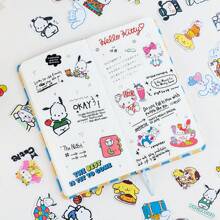 Sanrio 60Pcs/Box Small Hello Kitty Kuromi Cinnamoroll Pochacco Stickers DIY Laptop Phone Diary Cute Cartoon  Kitty Cat Sticker(Some Parts May Be Random)(New And Old Packaging Random)