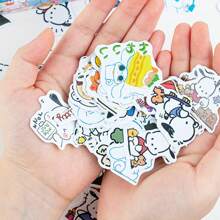 Sanrio 60Pcs/Box Small Hello Kitty Kuromi Cinnamoroll Pochacco Stickers DIY Laptop Phone Diary Cute Cartoon  Kitty Cat Sticker(Some Parts May Be Random)(New And Old Packaging Random)
