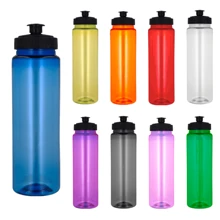 PromoClick Paquete de 10 Cilindro de plástico de color traslúcido con tapa enrosacable con chupon - Rosa - Ver 2
