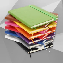 PromoClick Libreta tipo Moleskine de Poliretano con 90 Hojas de raya y banda elástica para sujetar cubierta. - Azul - Ver 6