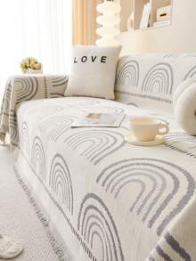 1個現代附底防滑沙發罩,四季通用,適用於沙發、桌布、野餐墊、臥室、客廳、辦公室、室外等。 - 淺灰 - 查看 8