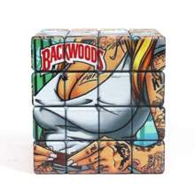 Square 60mm 4-Layer Creative Pattern Metal Grinder