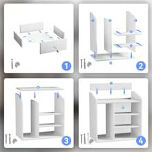 Buros De Madera Sencillos Con 3 Cajones Mesa De Noche Buro  Cómoda De 3 Cajones Para Dormitorio Muebles De Noche Mesa Auxiliar Para Dormitorio  Armario Entrada Blanco Caqui - Blanco - Ver 10