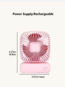 1入組迷你電扇和1入組數據線 - 粉色 - 查看 3