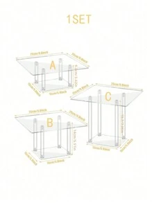 Acrylic Cake & Bread Display St, Clear Donut & Dessert & Pastry Display Shelf, Glass Show Rack, Transparent Storage Tray,Kitchen,Christmas Gift Back To School - Clear - View 2