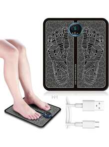 Foot Massager, Foot Massager Pad, Rechargeable Electric Foot Massager Machine - 黑色 - 查看 2