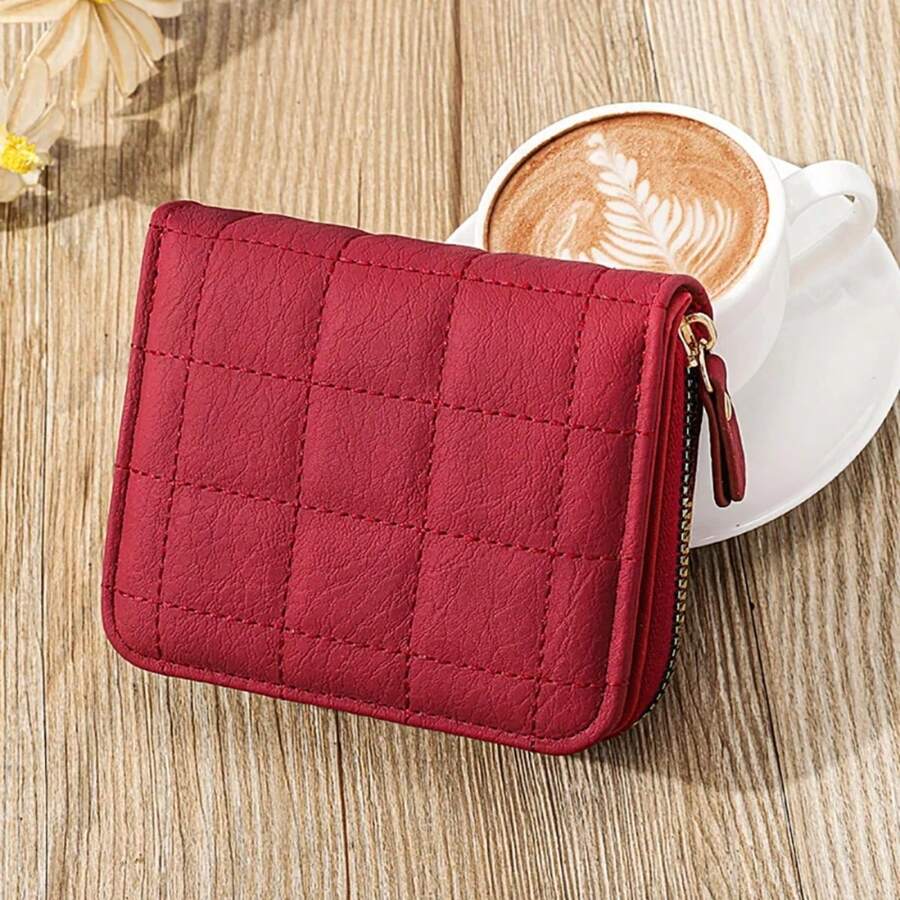 Billetera Dama Chica Billeteras De Dama Monederos Para Mujer - Rojo - Ver 1