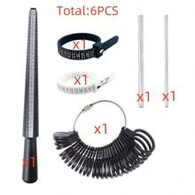 Dụng cụ đo kích thước kim loại USUK - Dụng cụ đo kích thước nhẫn 0-13, Đầu đo nhẫn, Lưỡi đánh bóng đá mã não, Que đánh bóng, Vải đánh bóng bạc màu ngẫu nhiên, Thước cặp nhựa màu ngẫu nhiên, Dụng cụ đánh bóng sửa chữa chọn kích thước nhẫn, Dùng để đo lường làm nhẫn trang sức - Nhiều màu - Xem 16